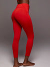 ZASUWA Female Solid Color Unique Folds V Shape Waist Leggings