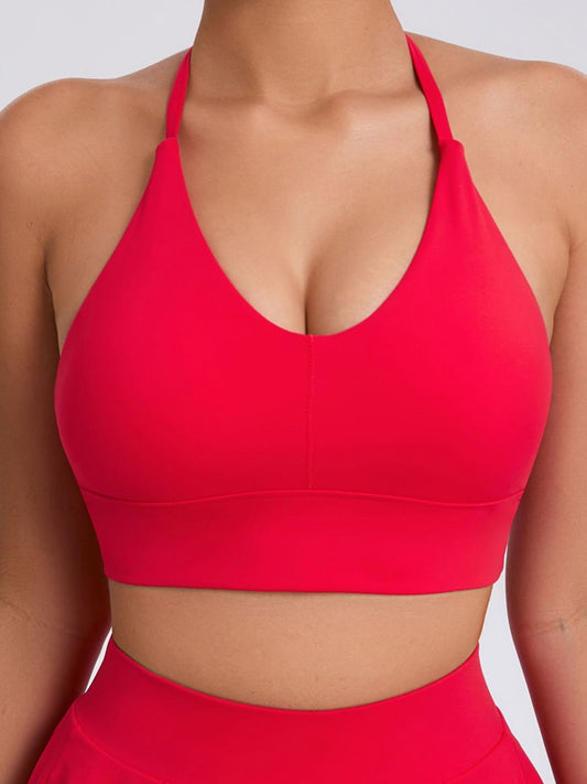 ZASUWA Female Deep U Collar Backless Sports Bras