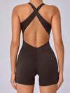 ZASUWA Female Lace-up Cross Back Romper
