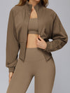 ZASUWA Female Zipper Stand Up Collar Windproof Jacket