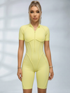 Sexy Backless Zipper Scrunch Bum Romper