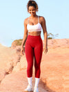 ZASUWA Female Seamless Solid Color V-shaped Waist Leggings