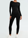 ZASUWA Female U collar Elastic Tight Seamless Quick-dry Jumpsuit