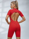 Sexy Backless Zipper Scrunch Bum Romper