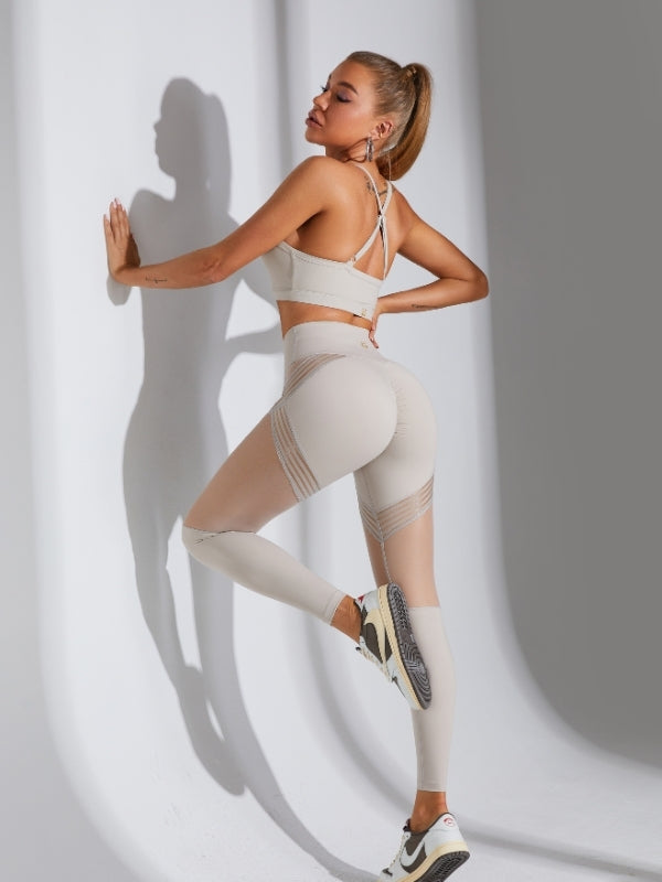 Mesh Cross Back Quick Dry Tracksuit