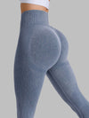 ZASUWA Female Ribbed Denim Scrunch Bum Leggings