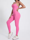 ZASUWA Female Sexy Big U Collar Backless Jumpsuit
