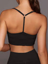 ZASUWA Female Solid Color Unique Folds Sports Bras