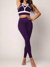 ZASUWA Female Contrast Color High-support  Yoga Sportswear