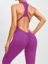 ZASUWA Female Zipper Backless Scrunch Bum Jumpsuit