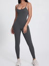 ZASUWA Female Sexy Big U Collar Backless Jumpsuit