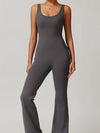 ZASUWA Female Sexy Cutout Pocket Flare Booty Cargo Jumpsuit