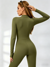 Zipper Hip-lift Jumpsuit