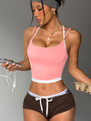 ZASUWA Female Contrast Color Backless Tank