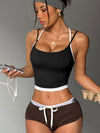 ZASUWA Female Contrast Color Backless Tank