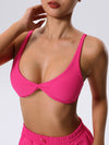 ZASUWA Female Backless Solid Color Sports Bras