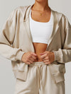 ZASUWA Female Pocket Zipper Casual Hoodie