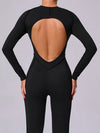 ZASUWA Female Heart Backless Long Sleeves Jumpsuit