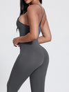 ZASUWA Female Sexy Big U Collar Backless Jumpsuit