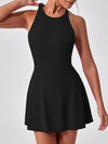 ZASUWA Female Cross Back Hollow Out Quick-dry Dress