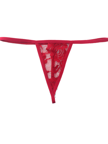 Lace Print T-back Panties