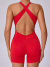 ZASUWA Female Lace-up Cross Back Romper