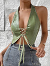 ZASUWA Female Faux Leather Corset Sports Bras