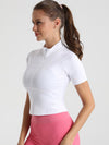 ZASUWA Female Solid Color Zipper Quick Dry Tanks