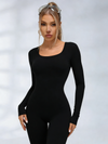 Cross Back Hollow Out Long Sleeves Jumpsuit