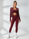 Contrast Color Stripes Zipper Tracksuit