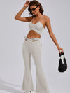 ZASUWA Female Button Cutout Cargo Style Flare Design Tracksuit