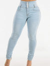 Sexy Denim Hip-lift High-waisted Cross Leggings