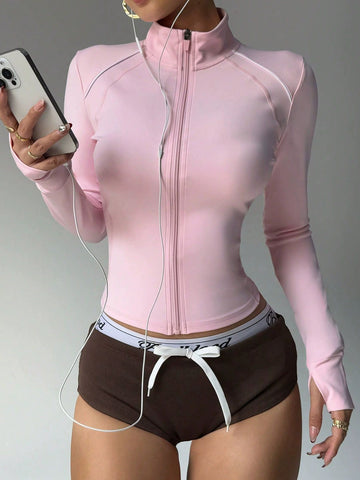 ZASUWA Female Zipper Stand Collar Jackets