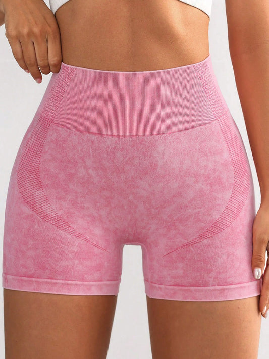 ZASUWA Female Frosting Denim Scrunch Bum Spandex Gym Booty Shorts