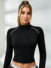 Zipper Thumbhole Long Sleeves