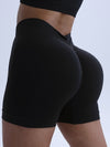 ZASUWA Female Folds Deep V Back High-rise Quick Dry Shorts