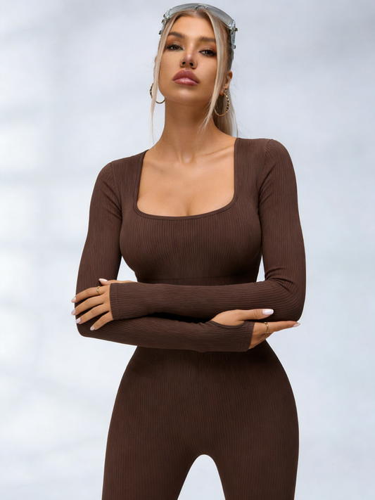 ZASUWA Female Ribbed Breathble Jumpsuit