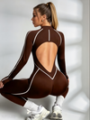 Backless Zipper Jumpsuit