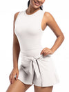 ZASUWA Female Solid Color 2 in 1 Design Quick-dry Dress