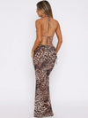 ZASUWA Female Sexy Leopard Print Mesh 3 Pieces Bikini Set