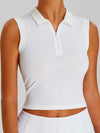 ZASUWA Female Stand Up Collar Zipper Quick Dry Tank
