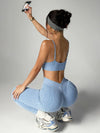 ZASUWA Female V-shaped Waist Ribbed Push Up Design Scrunch Bum Hip-lift Tracksuit