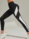 ZASUWA Female Sexy Mesh Splicing High-waisted Hip-lift Stripes Leggings