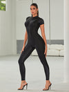 ❤ZASUWA Female Sexy Zipper Breathble Shortsleeve Jumpsuit