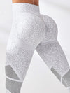 ZASUWA Female Fishnet Splicing Leopard Print Push Up Design Leggings