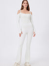 ZASUWA Female U Collar Scrunch Bum Elastic Tight Jumpsuit