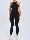 ZASUWA Female Sexy Backless Hollow Out V-shaped Waist Scrunch Bum Jumpsuit