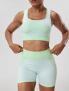 ZASUWA Female Scrunch Bum with Chest Pads Elastic Tight Short Tracksuit