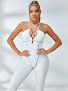 Hollow Out Cross Back Jumpsuit
