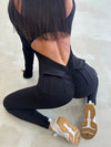 ZASUWA Female Sexy Cutout Pocket Booty Cargo Jumpsuit